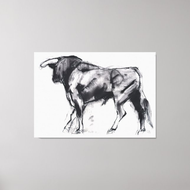 Toro Azul study Canvas Print (Front)