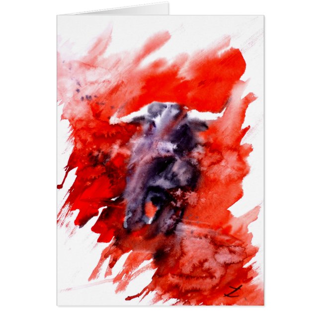 Toro Spanish Fighting Bull Watercolor (Front)