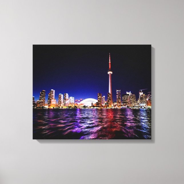 Toronto at Night Canvas Print (Front)