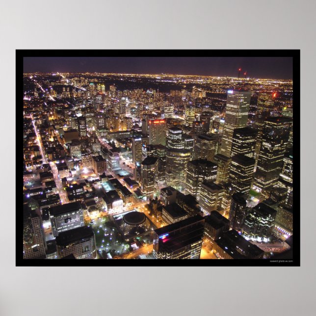 Toronto at Night from the CN Tower Poster (Front)