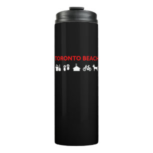 Toronto Beach Icons Dark Colour Thermal Tumbler