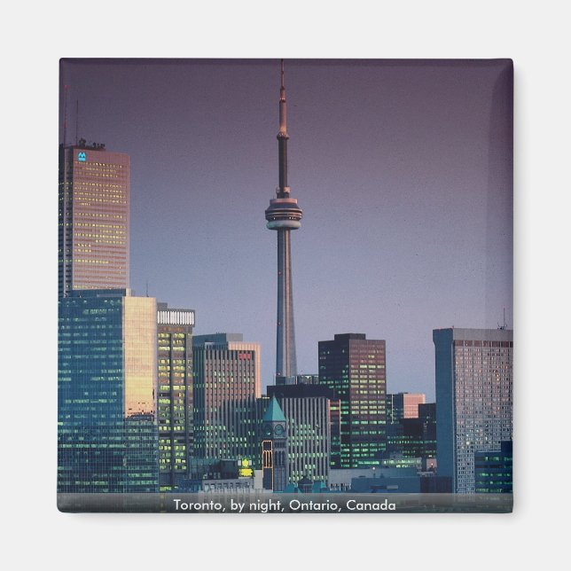 Toronto, by night, Ontario, Canada Magnet (Front)