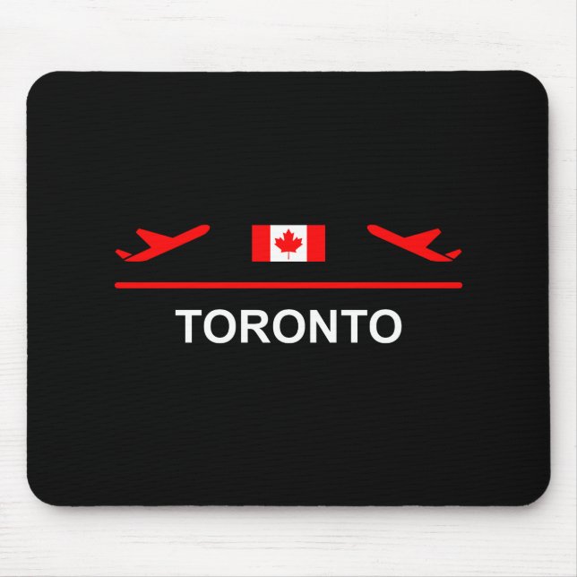 Toronto Canada Airport Plane Dark Colour Mouse Pad (Front)