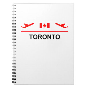 Toronto Canada Airport Plane Light-Colour Notebook