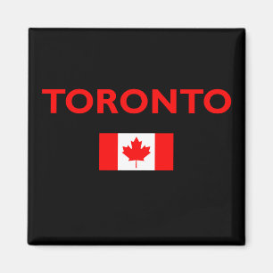 Toronto Canada Canadian Flag Dark Colour Magnet