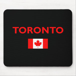 Toronto Canada Canadian Flag Dark Colour Mouse Pad