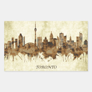 Toronto Canada Cityscape Rectangular Sticker