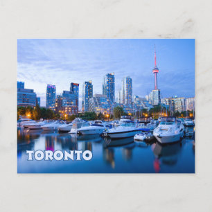 Toronto, Canada Downtown View with Boats Postcard