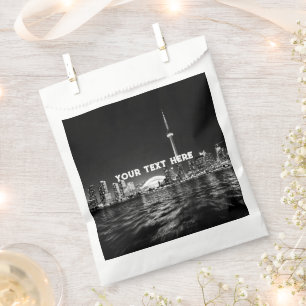 Toronto Canada Ontario Black White Vintage Favour Bags