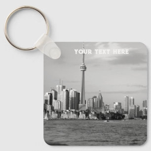 Toronto Canada Ontario Black White Vintage Keycha Key Ring