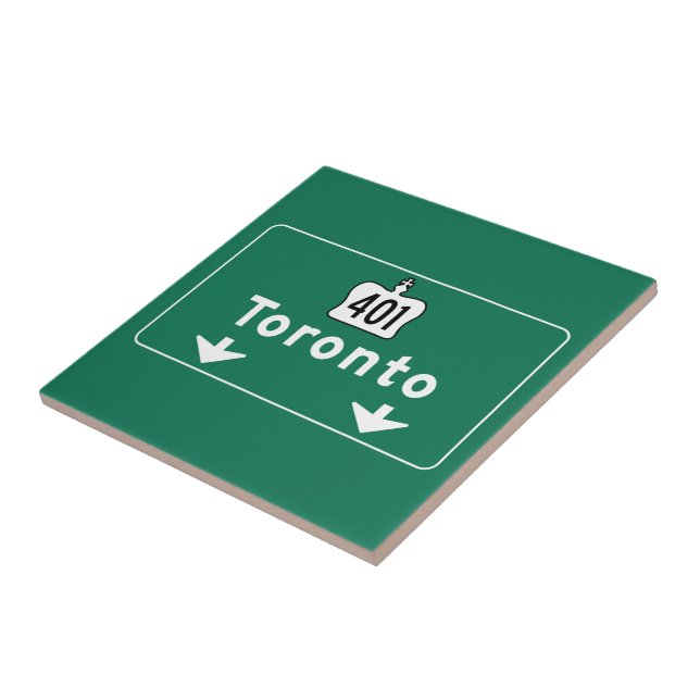 Toronto, Canada Road Sign Tile (Side)