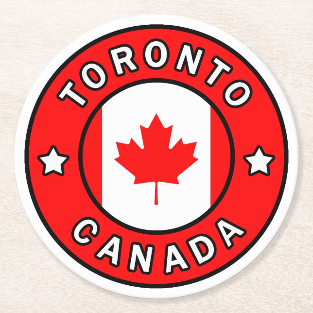 Toronto Canada Round Paper Coaster (Front)