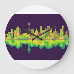 Toronto Canada Skyline Large Clock