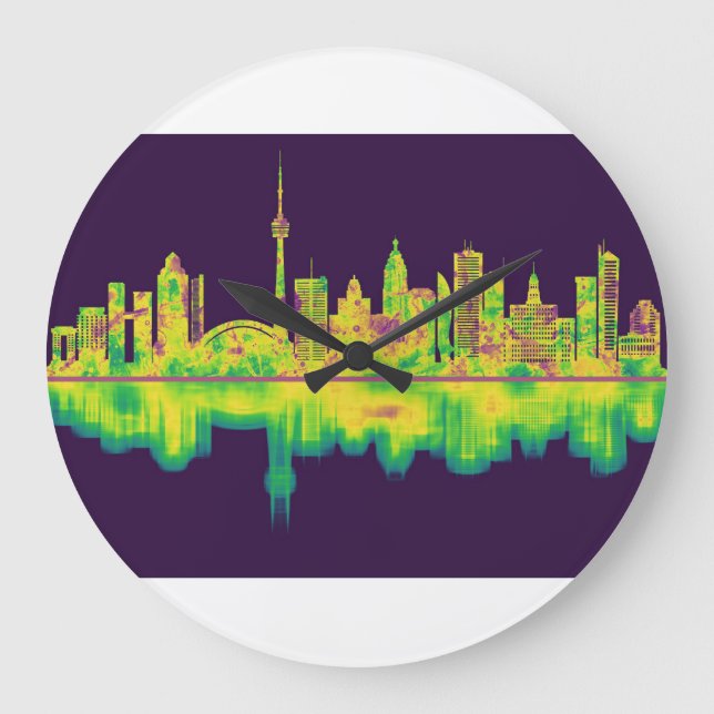 Toronto Canada Skyline Large Clock (Front)