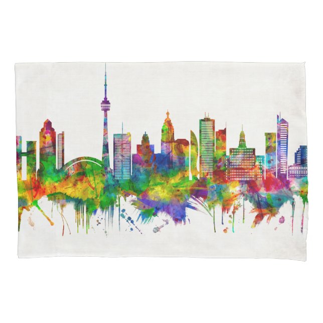Toronto Canada Skyline Pillowcase (Front)