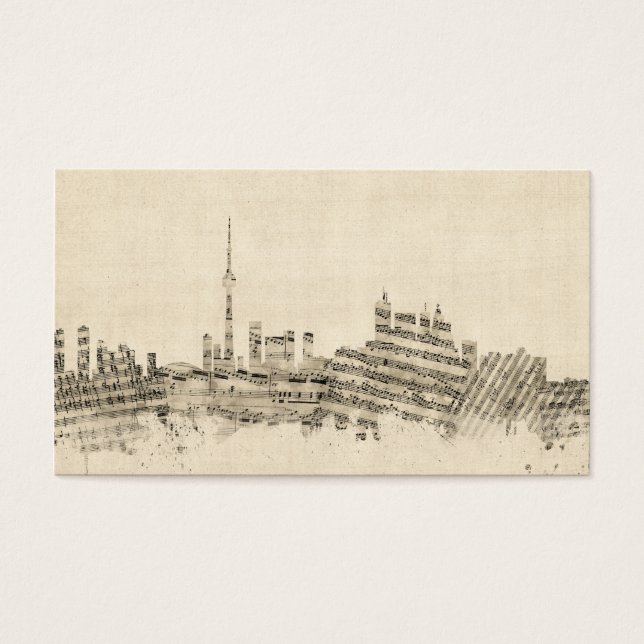 Toronto Canada Skyline Sheet Music Cityscape (Front)