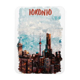 Toronto Canada Skyline Silhouette  Magnet