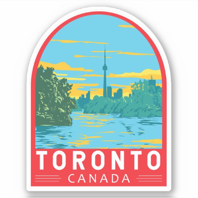 Toronto Canada Travel Art Vintage (Front)