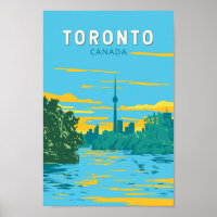 Toronto Canada Travel Art Vintage