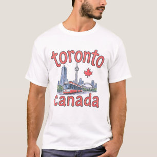 Toronto Canada TTC Streetcar Skyline T-Shirt