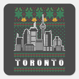 Toronto Canada Ugly Christmas Square Sticker