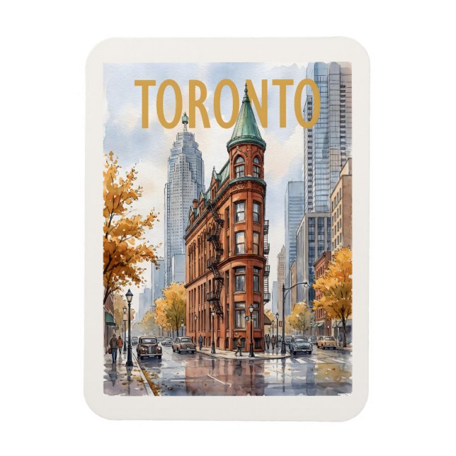 Toronto Canada Vintage Travel Magnet (Vertical)