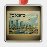 Toronto Canada Vintage Travel Ornament