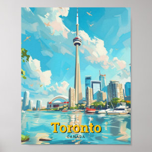 Toronto Canada Vintage Travel Poster
