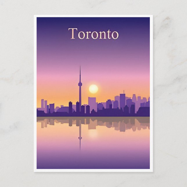 Toronto Canada Vintage Travel skyline ontario  Postcard (Front)
