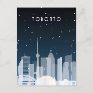 Toronto Canada Vintage Travel skyline ontario Postcard