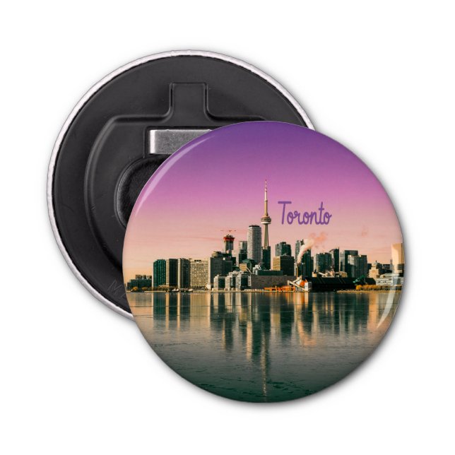 Toronto Capital of Ontario Canada City Skyline Bottle Opener (Front)