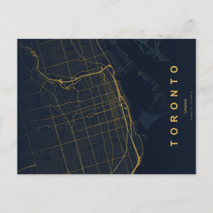 Toronto City Map Minimal Postcard