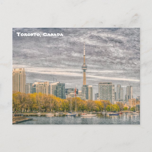 Toronto City Skyline, CN Tower, Canada, Postcard (Front)