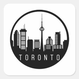 Toronto City Skyline Square Sticker