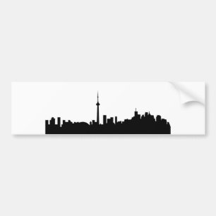 toronto cityscape canada city symbol black silhoue bumper sticker