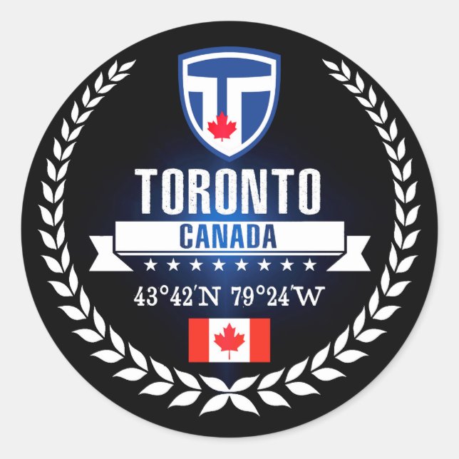 Toronto Classic Round Sticker (Front)