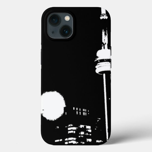 Toronto CN tower black and white stencil Case-Mate iPhone Case (Back)