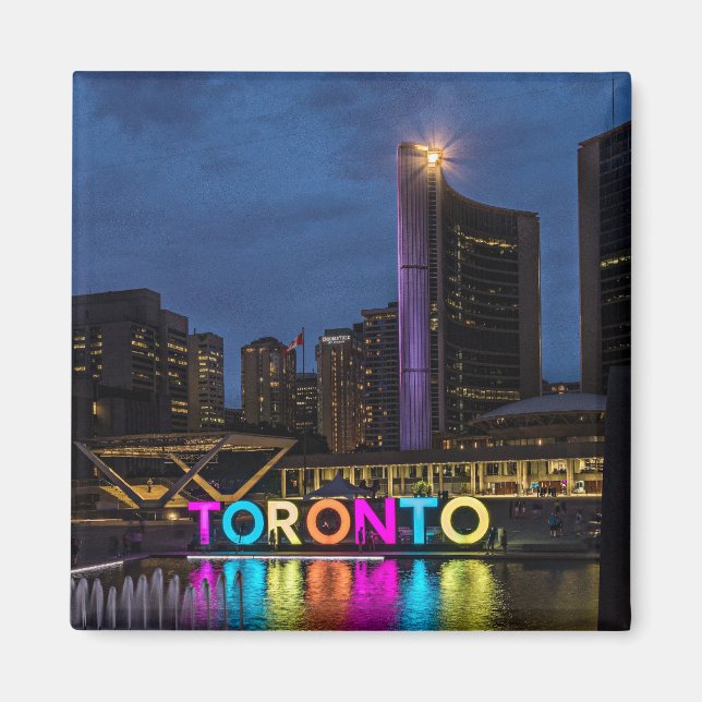 Toronto Colourful Skyline Magnet (Front)