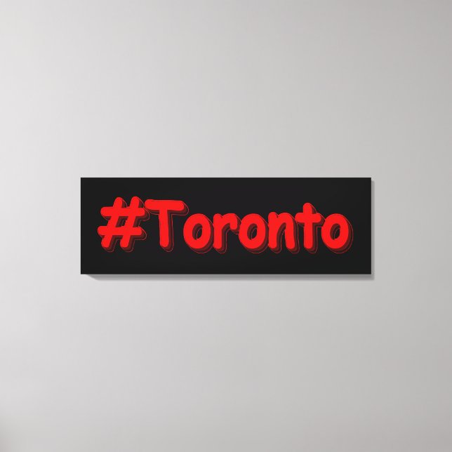 "#Toronto" Cute Design. Buy Now Canvas Print (Front)