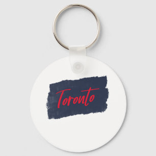 Toronto Handwritten Red Typography Key Ring