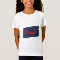 Toronto Handwritten Red Typography T-Shirt