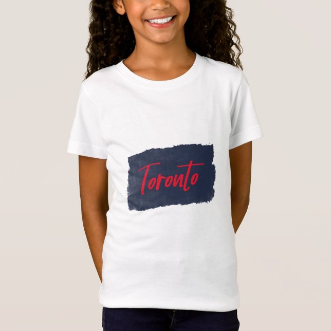 Toronto Handwritten Red Typography T-Shirt (Front)