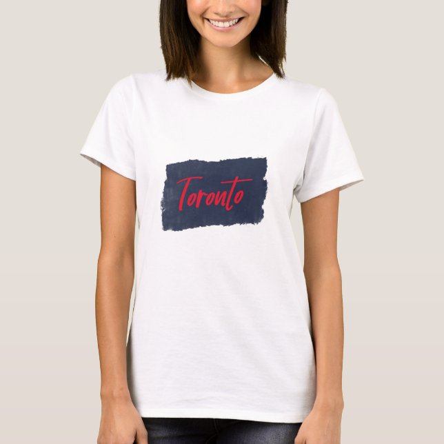 Toronto Handwritten Red Typography T-Shirt (Front)