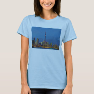Toronto Ontario Canada Skyline At Night T-Shirt
