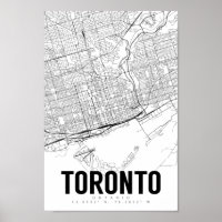 Toronto Ontario Minimalist Map Art Poster