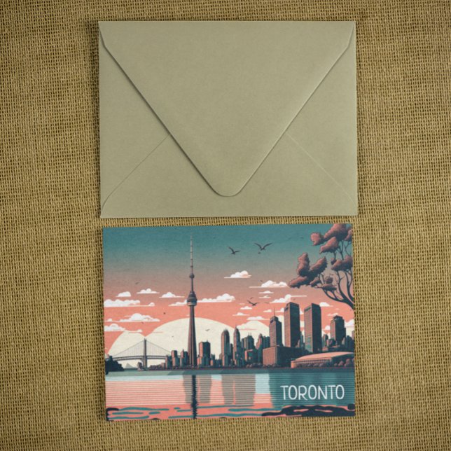 Toronto Ontario Panorama View Cityscape Postcard (toronto ontario panorama view postcard)