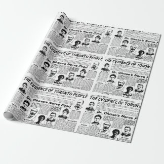 Toronto people vintage newspaper gift paper