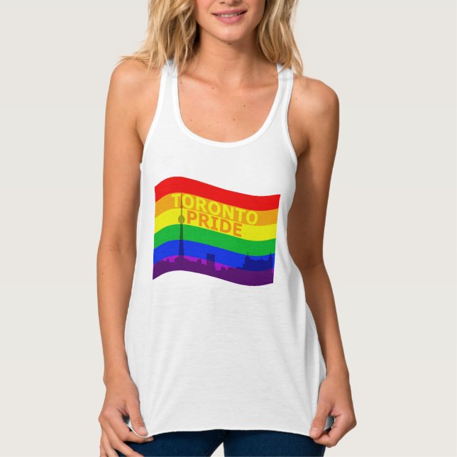 Toronto Pride Flag Wave Singlet (Front)