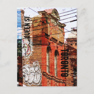 Toronto, Queen Street power lines postcard