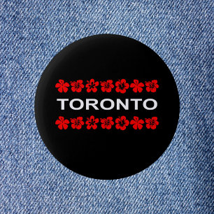 Toronto Red Aloha Bands Dark Color 6 Cm Round Badge